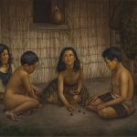 Maori Children playing Knucklebones