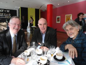 Author Professor Peter McCabe, OAS Journal Editor Dr. Jim Elmslie, and author Dr. Barry Craig discuss matters Oceanic at the Art Gallery of South Australia.