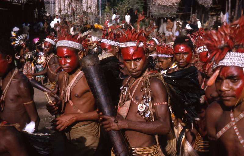 Youths using hand drums (ot) during the otban