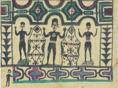 Drawing of chief, wife and child
