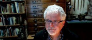 Professor Ian McNiven in his office