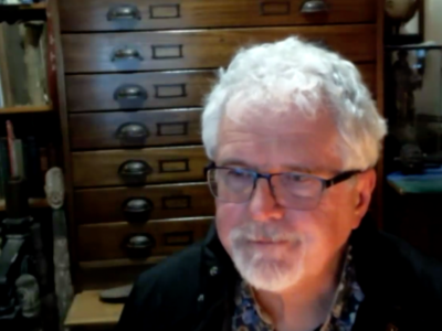 Professor Ian McNiven in his office